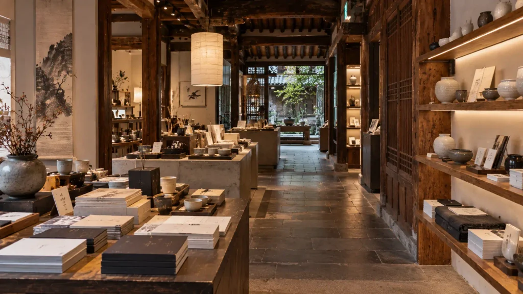 Contemporary retail design inside a traditional cultural district in Insadong Seoul