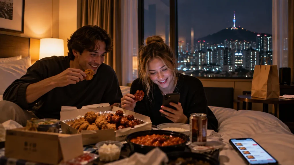 Late-night Korean food delivery in Seoul